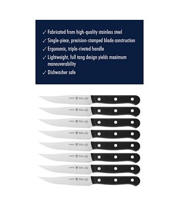 J.A. Henckels International Serrated Steak Knife Set,Stainless Steel  (39309-800)