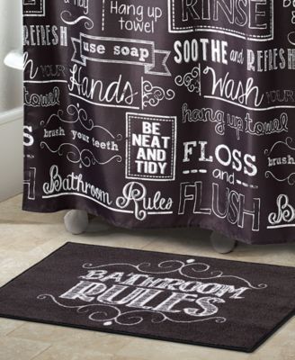 Chalk It Up Vintage Inspired Nylon Bath Rug, 20" x 30"