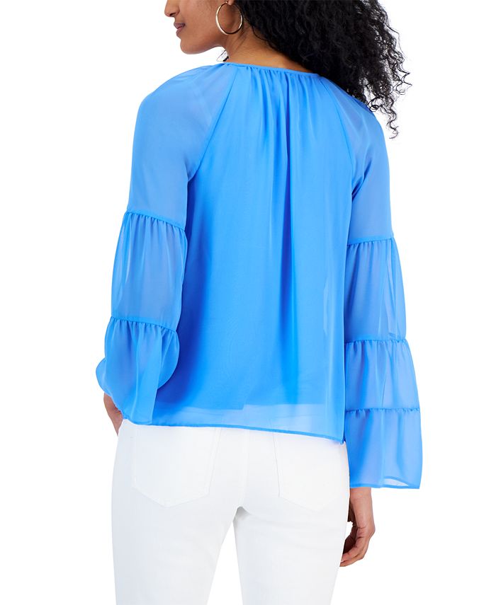 JM Collection Tie-Sleeve Necklace Dress