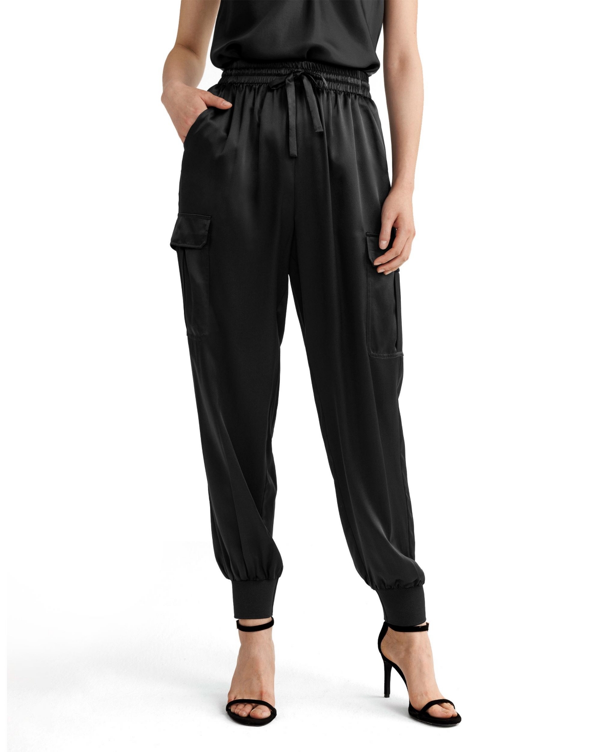Safari Silk Pants for Women - Black