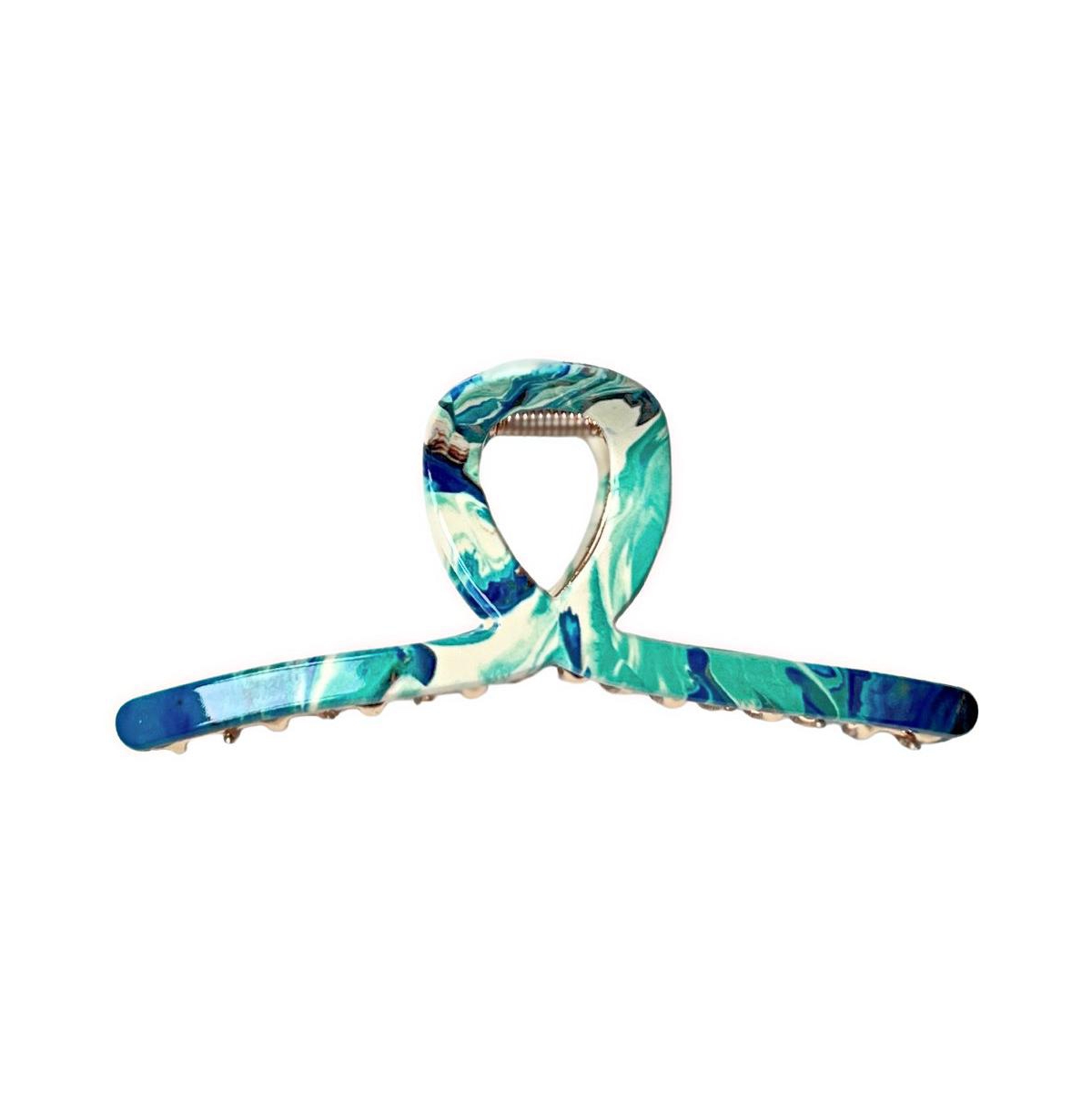 Looped Claw Clip - Teal - Teal