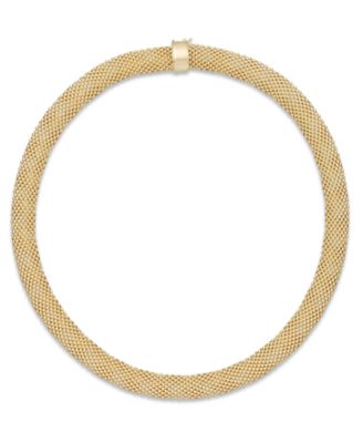 Sterling Silver Mesh Necklace- Gold Overlay – Forever Today by Jilco