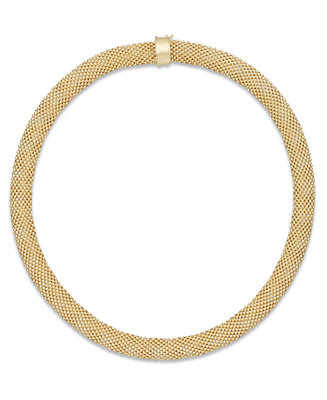 Mesh Collar Necklace in 14k Vermeil over Sterling Silver
 