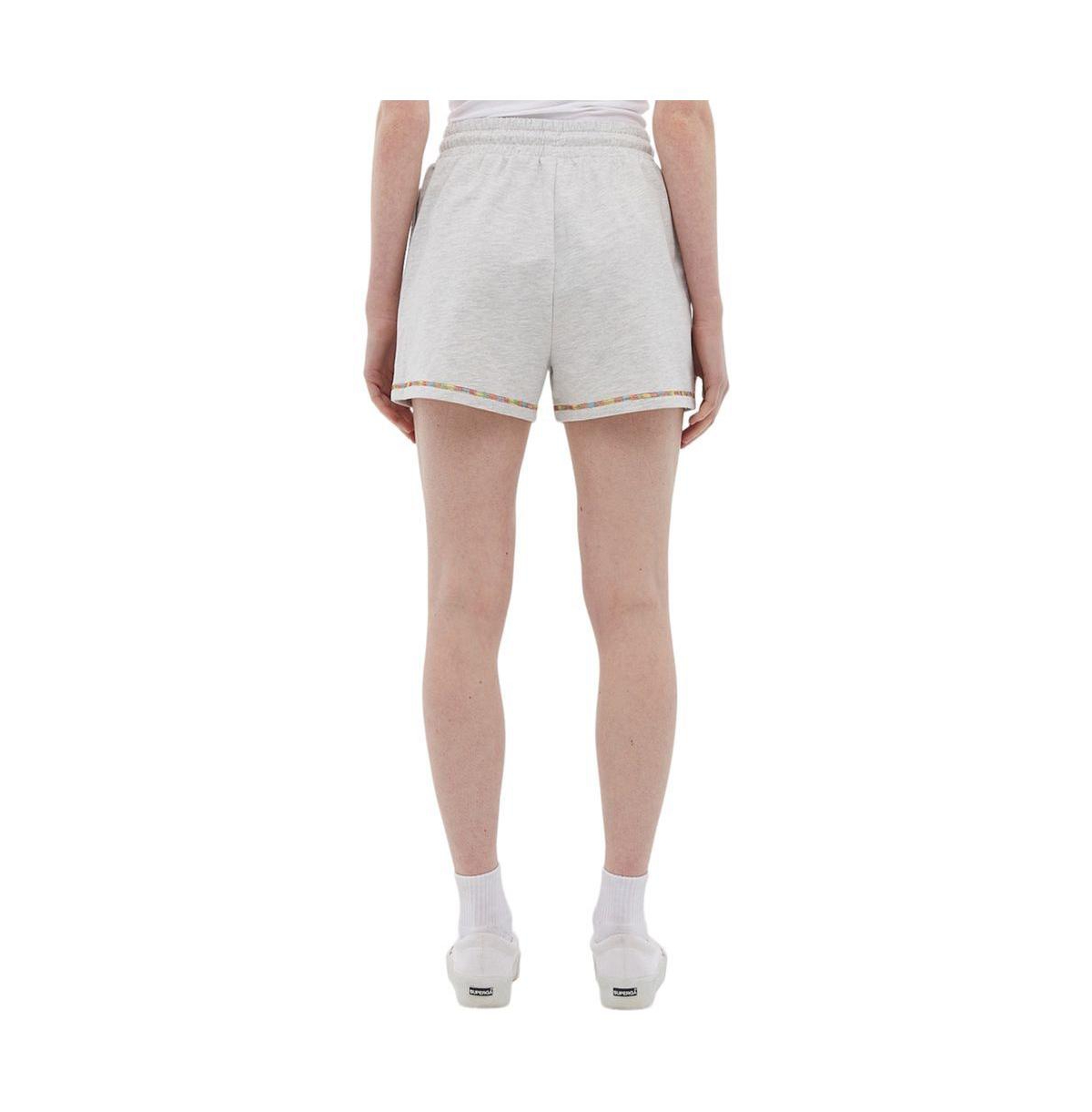 Womens French Terry Shorts with Multi Color Stitch