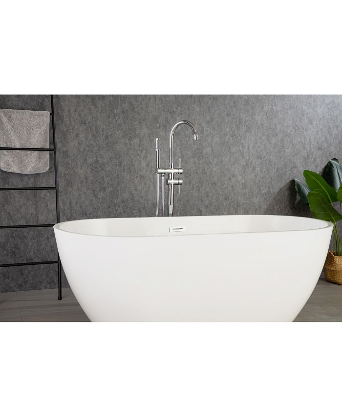 Simplie Fun Floor Mount Bathtub Faucet Freestanding Tub Filler Standing