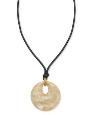 Style & Co - Gold-Tone Color Stone Long Cord Pendant Necklace, 36" + 3" extender