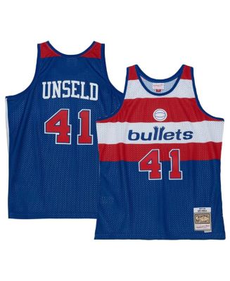 Mitchell Ness Men's Wes Unseld Blue Washington Bullets