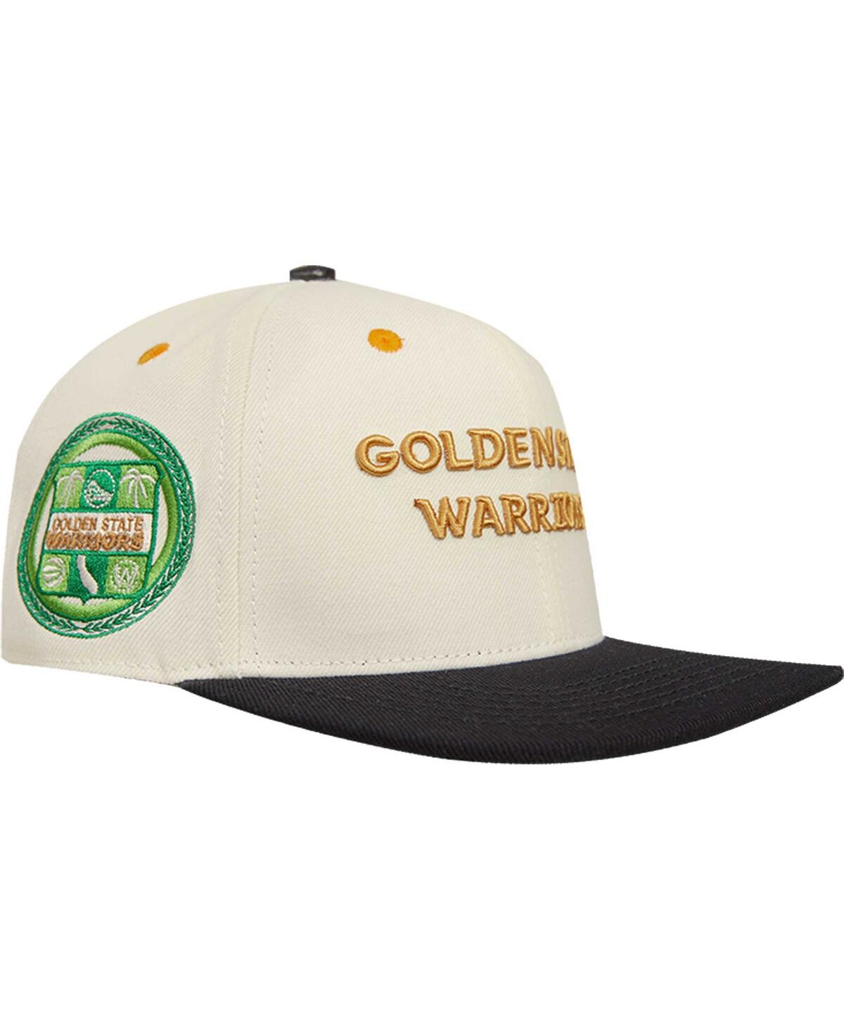Pro Standard Men's Cream, Black Golden State Warriors Album Cover Snapback Hat In Cream,black