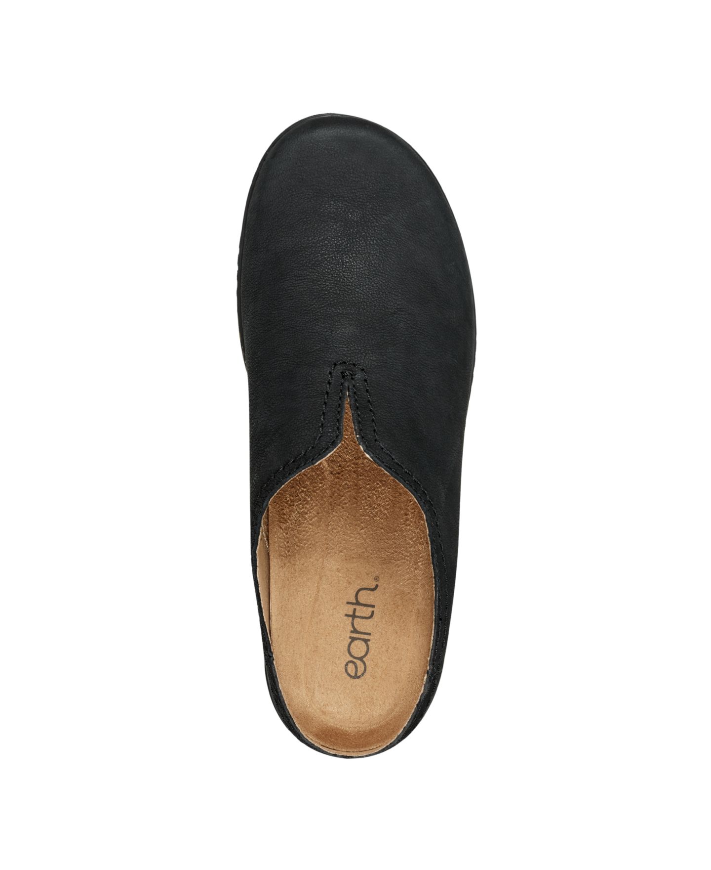 Женские сабо Earth Kolia Slip-On Heeled, цвет: Чёрный кожаный — фото 4