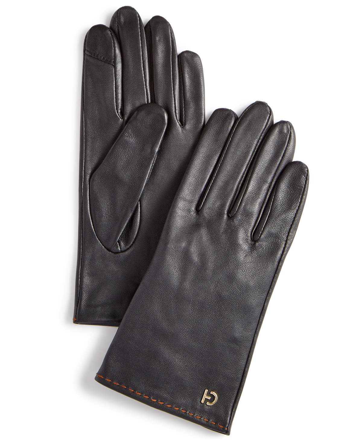 Cole Haan Women's Leather Stud Gloves In Black