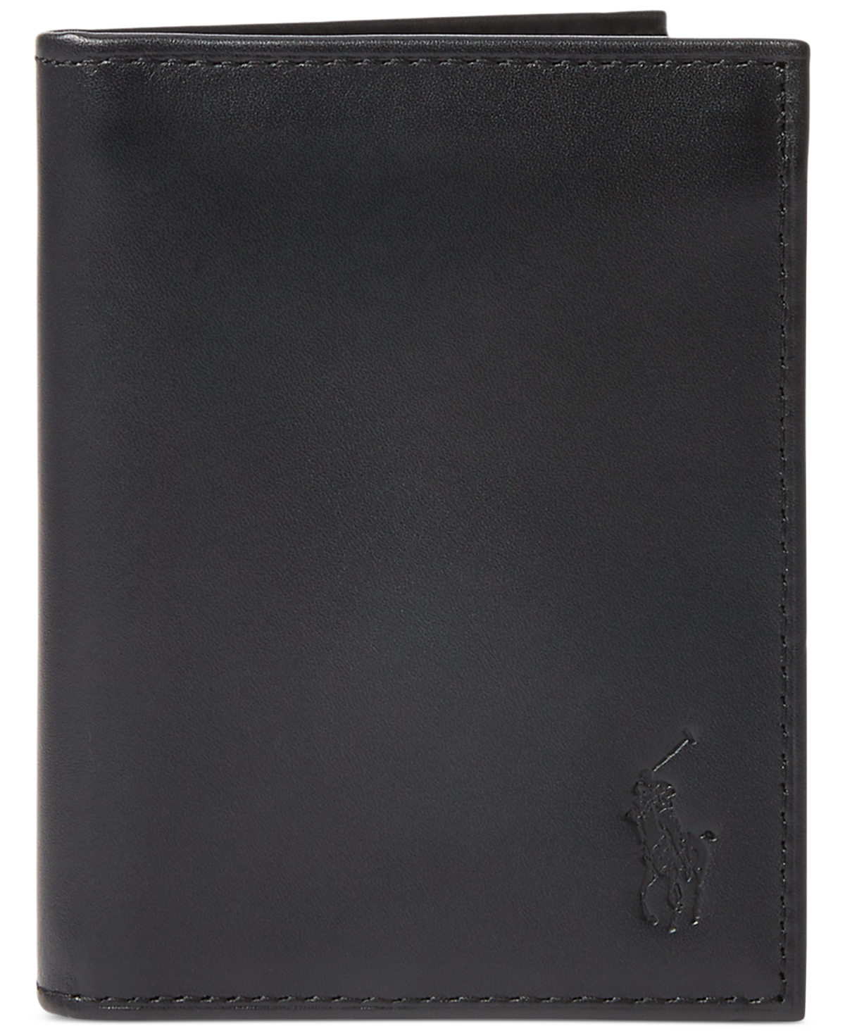 Polo Ralph Lauren Men's Burnished Leather Billfold In Black