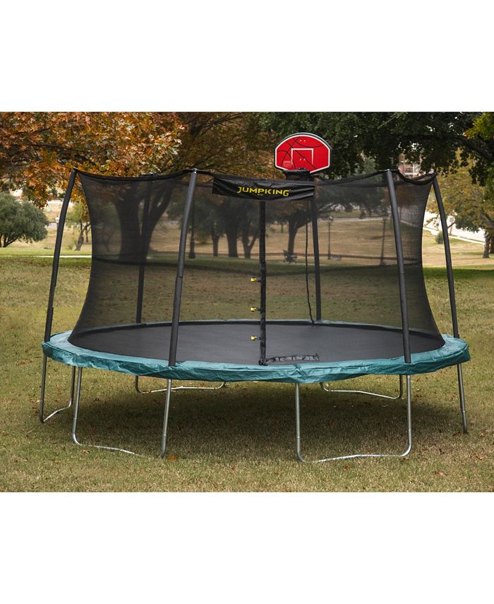 JumpKing Trampoline Basketball Hoop with UBolt Attachment and Ball