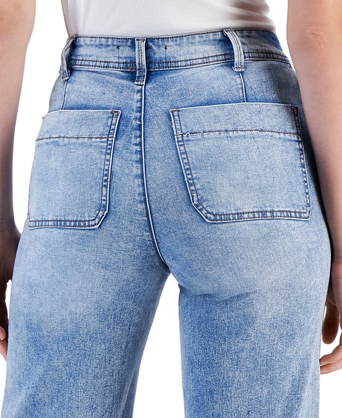 Dollhouse Juniors' HighRise ButtonFly WideLeg Jeans Macy's