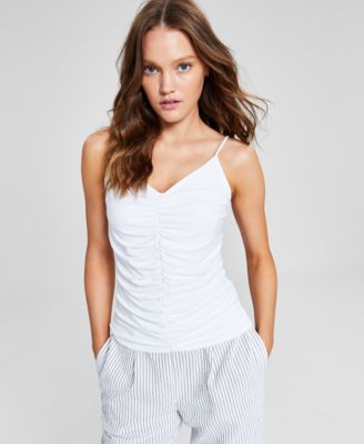 Bar III - Women's Spaghetti Strap Ruched Camisole