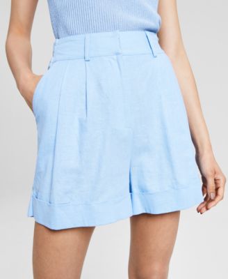 DKNY - Women's Cuffed High-Rise Shorts