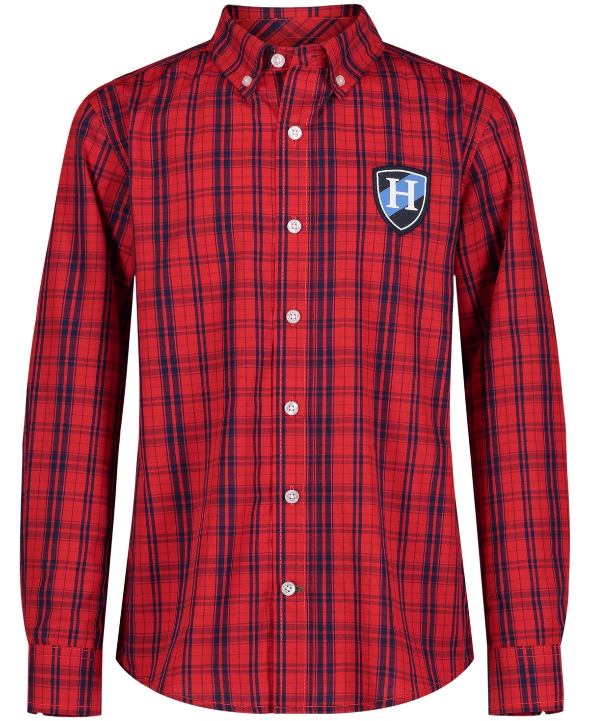 Tommy Hilfiger Kids' Toddler Boys Long Sleeve Tommy Plaid Shirt In Tommy Red