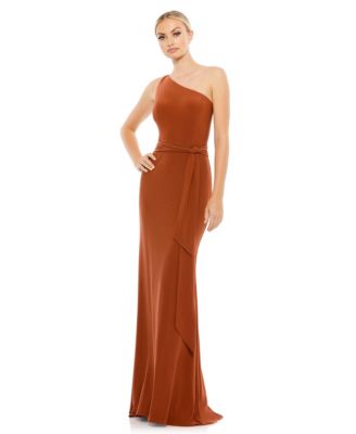 Mac Duggal Ieena 26512 One hotsell Shoulder Draped Back Stretch Jersey Gown, 10