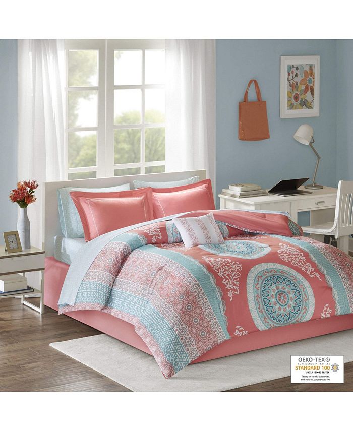 Gracie Mills Yvonne Boho Medallion Comforter Set with Complete Bed