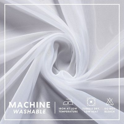 Montauk Accents 2 Piece Grommet Top Summery Sheer Voile Window Curtain Panels For Extra Long & Taller Windows