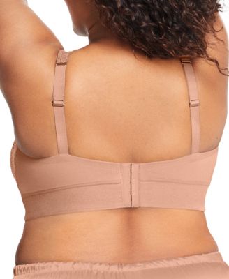 Plus Size Full Figure Bramour Lexington Lace Plunge Wireless Bralette 7013