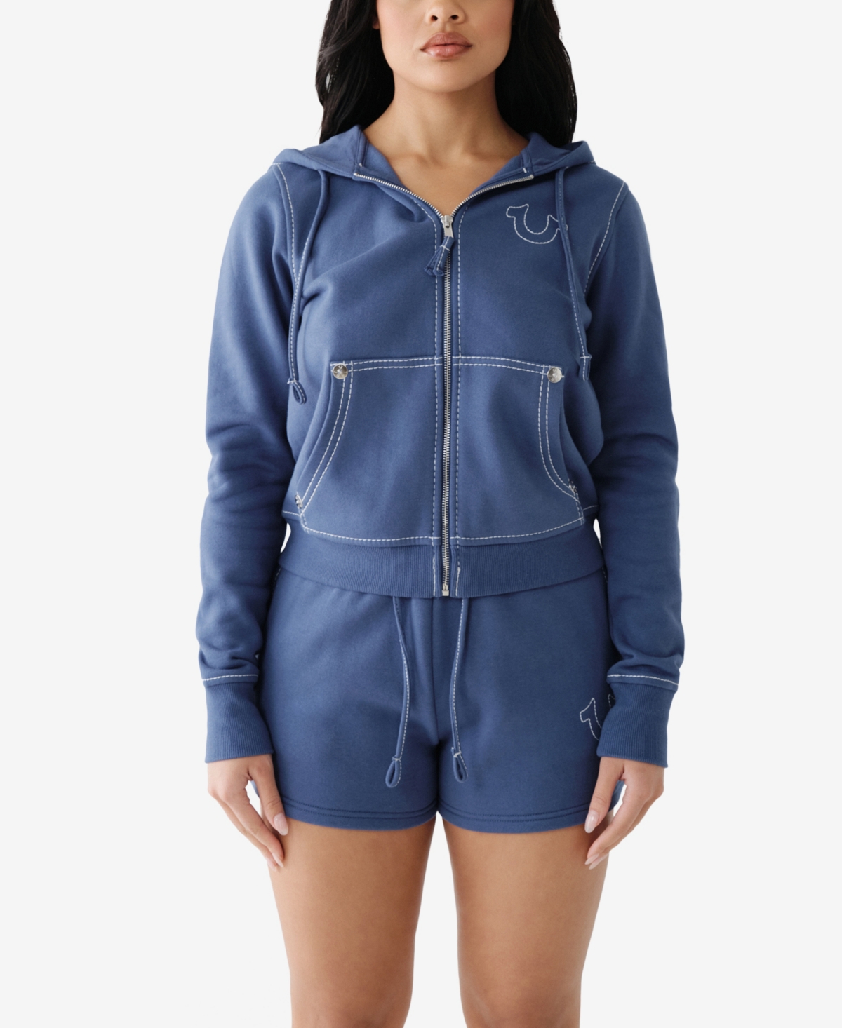 True religion navy zip hoodie best sale