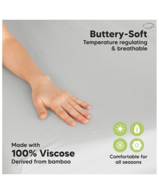 2-Pack Mini Crib Sheets, Pack and Play Sheets Fitted, Pack N Play Sheets, Organic Fitted Crib Sheet Cover