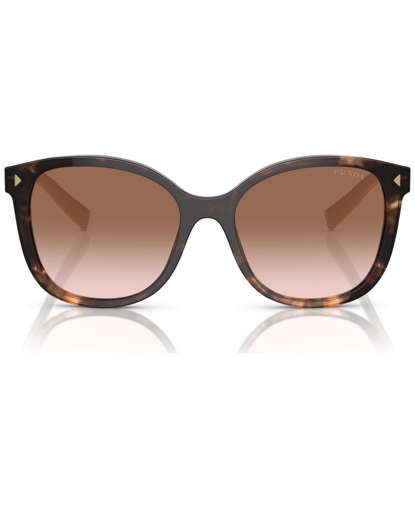 Женские солнцезащитные очки PRADA Low Bridge Square Sunglasses, PR 22ZSF, цвет: Карамельный черепаховый — фото 2