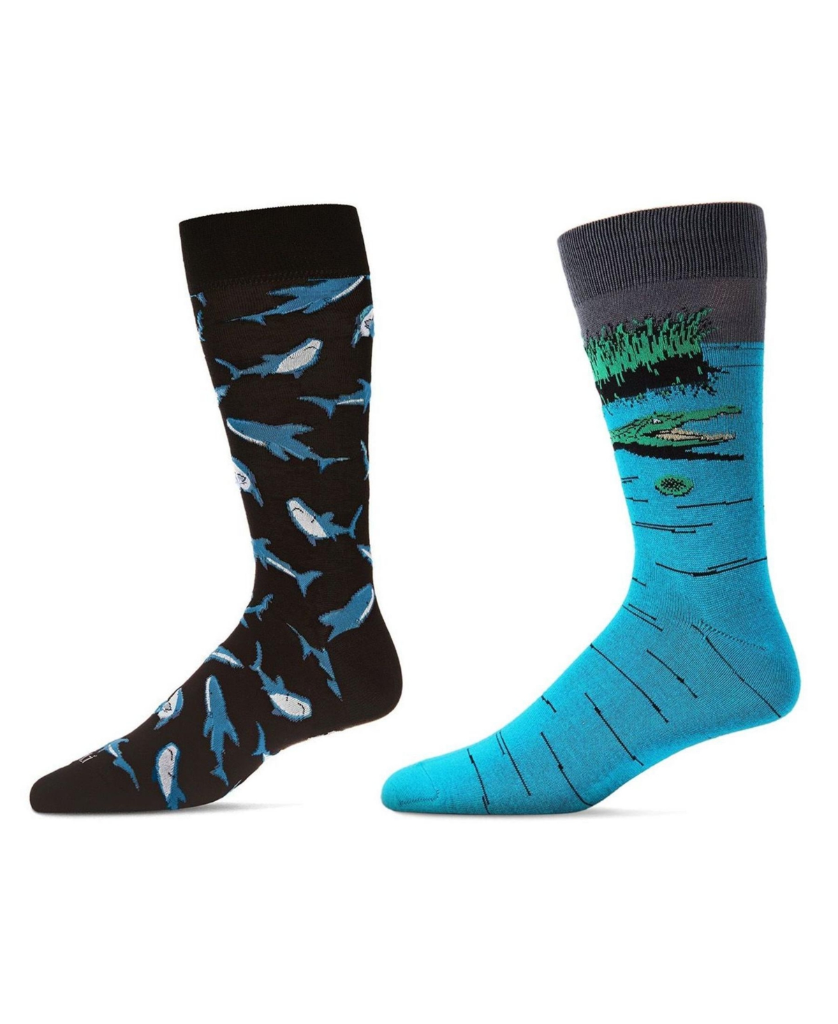 Men's Crew Season Assortment Socks, Pair of 2 - Black-Blue