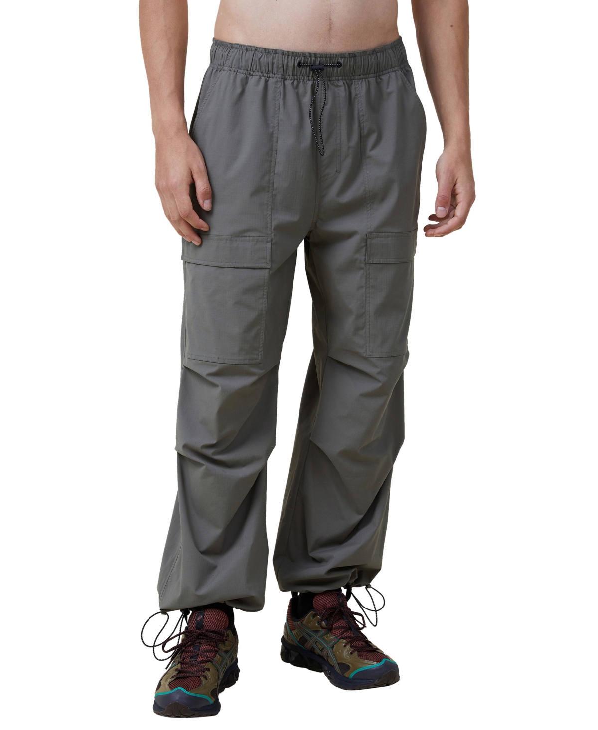 Cotton On Men's Parachute Utility Pants In Steel Green Utility Cargo