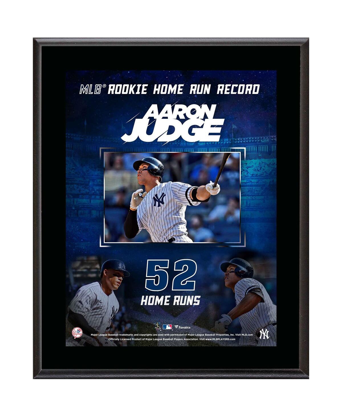 Fanatics Aaron Judge New York Yankees 10.5" X 13" Mlb All-time Rookie Home Run Record Sublimated Plaque In Multi