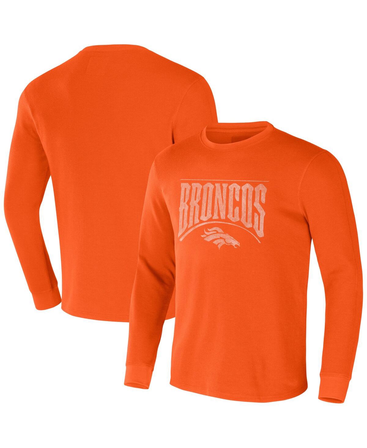 Shop Fanatics Men's Nfl X Darius Rucker Collection By  Orange Denver Broncos Long Sleeve Thermal T-shirt
