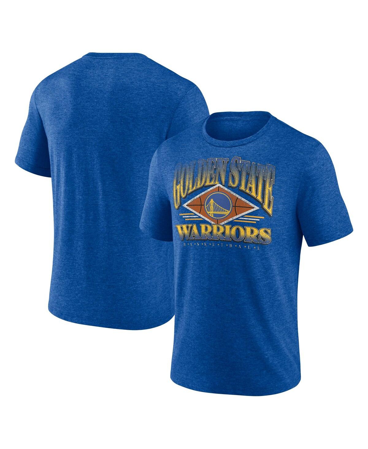 Fanatics Branded Heather Royal Golden State Warriors True Classics Power Phase Tri-blend T-shirt In Heather Royal