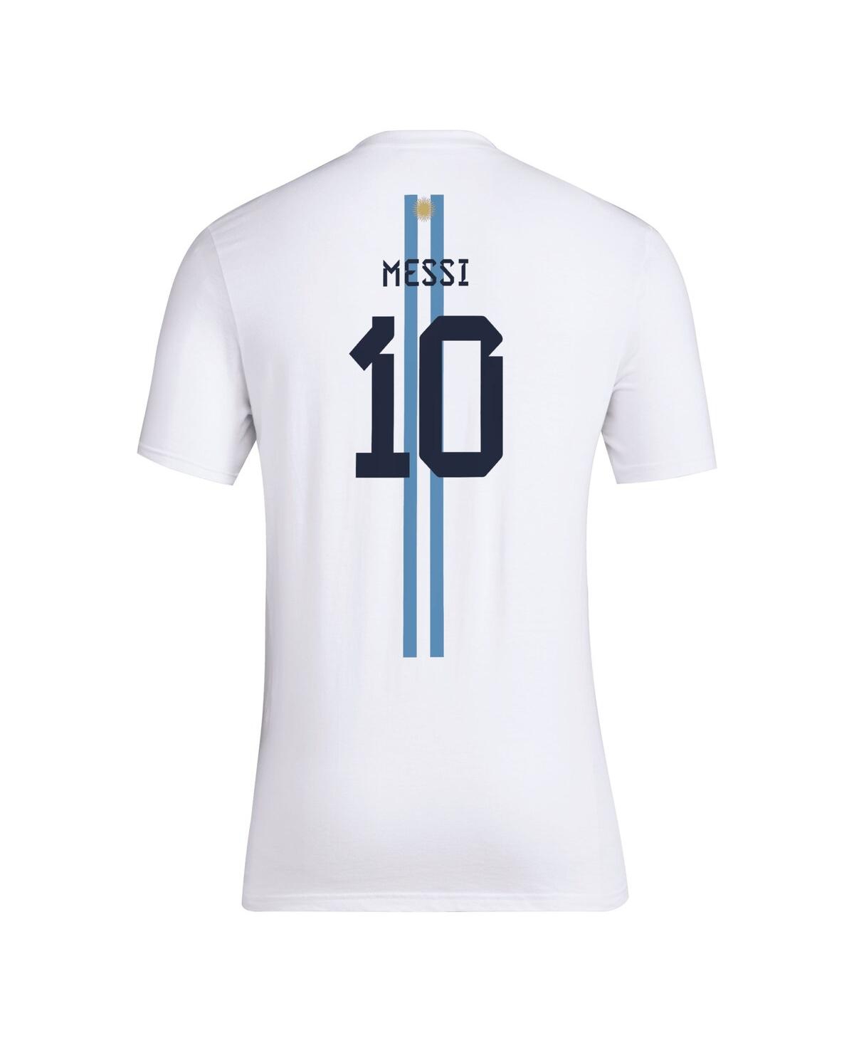 Men's adidas Lionel MessiArgentina National Team Name and Number T-shirt - White