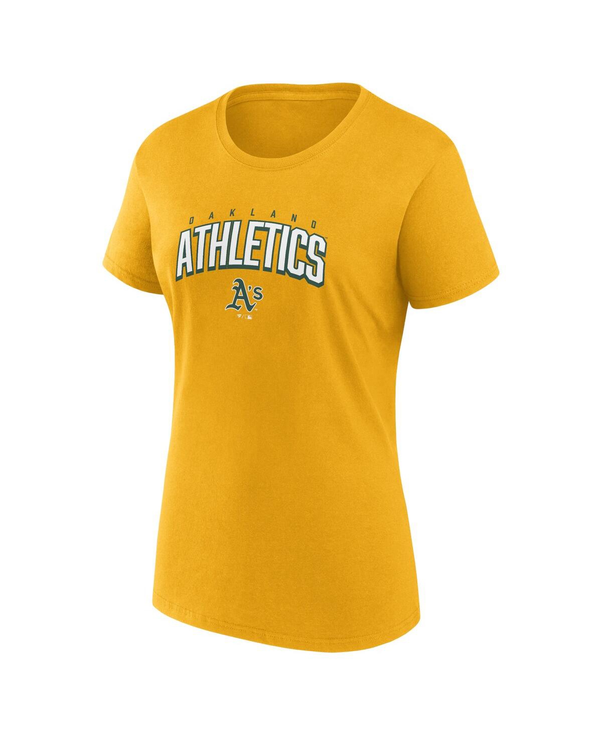 Fanatics Women's  Green, Gold Oakland Athletics Fan T-shirt Combo Set In Green,gold