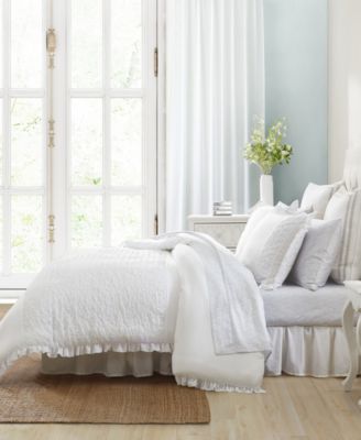 Eyelet Ruffle Microfiber Comforter Set