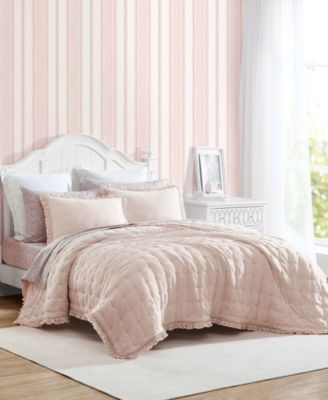 Hailee Microfiber 3 Piece Quilt Set, Full/Queen