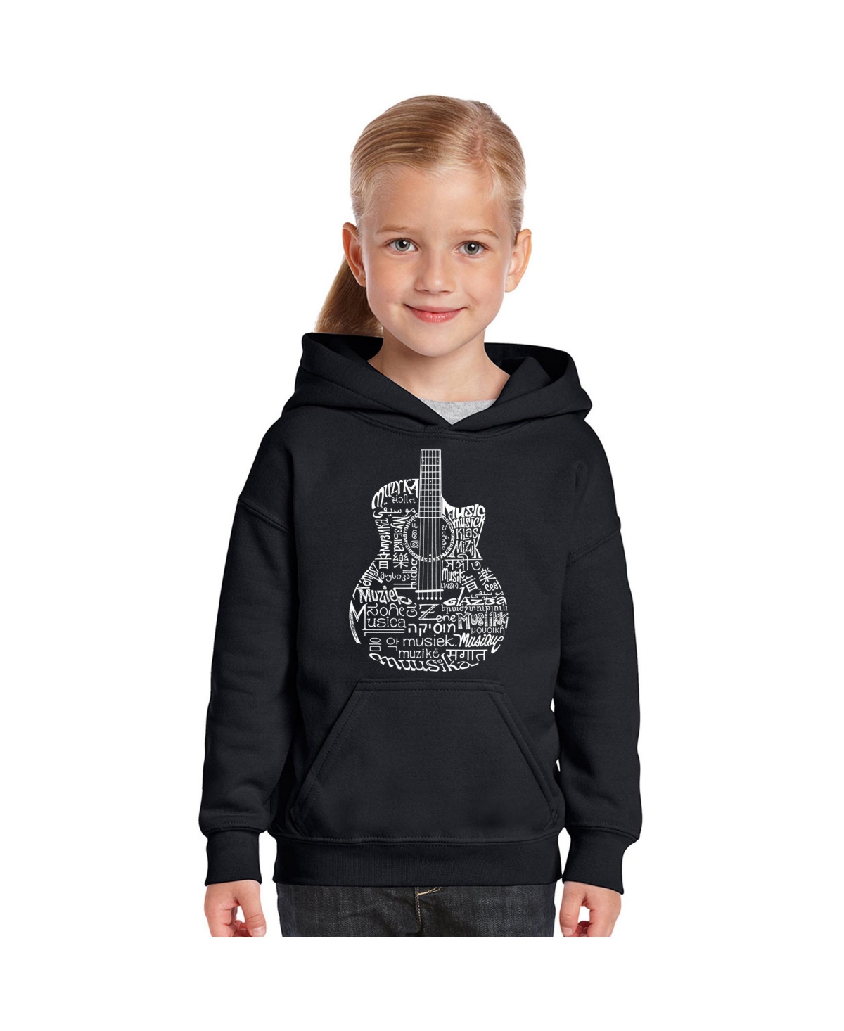 LA POP ART GIRLS WORD ART HOODED SWEATSHIRT