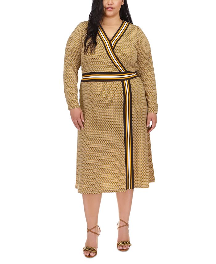 Michael kors border print dress outlet
