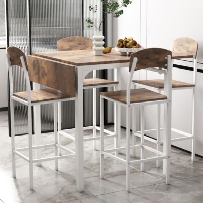 Farmstead Dining Set 5-Piece Drop Leaf Table & 4 Chairs
