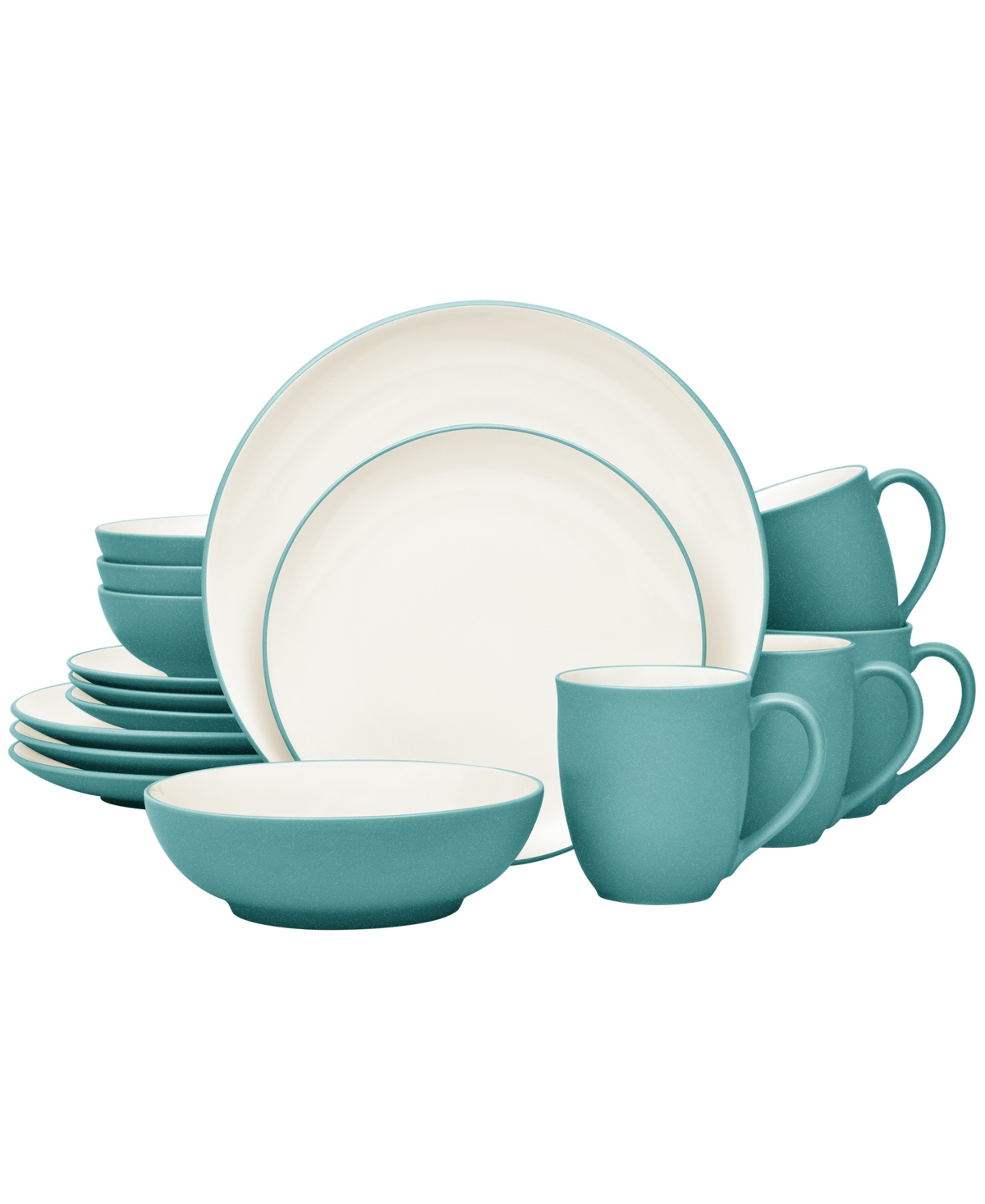 NORITAKE COLORWAVE COUPE 16 PC. DINNERWARE SET, SERVICE FOR 4 
