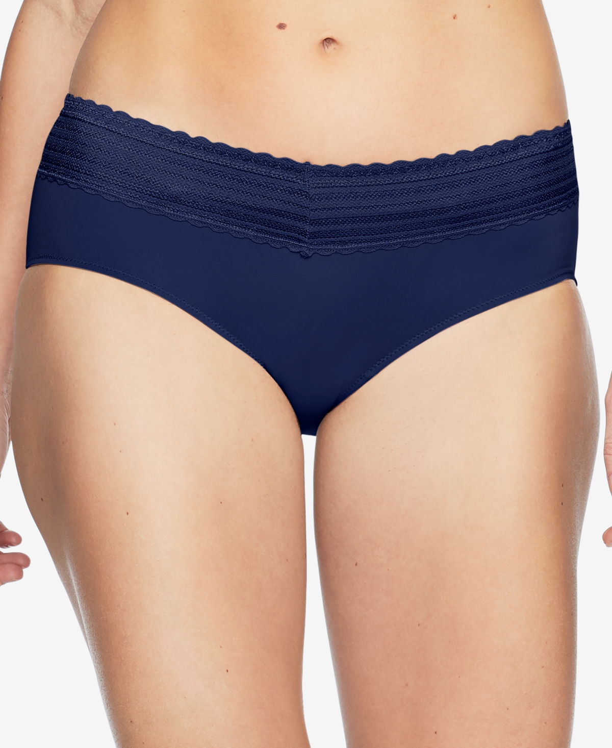 WARNER'S WARNERS NO PINCHING, NO PROBLEMS DIG-FREE COMFORT WAIST WITH LACE MICROFIBER HIPSTER 5609J 