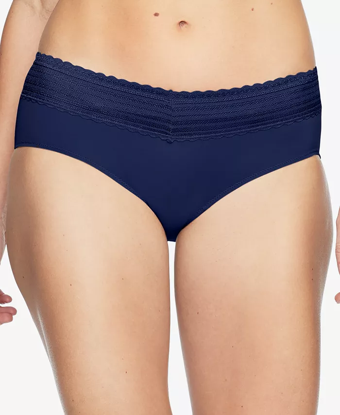 Warners's Women's Dig-Free Comfort Waist with Lace Microfiber Hipster 5609