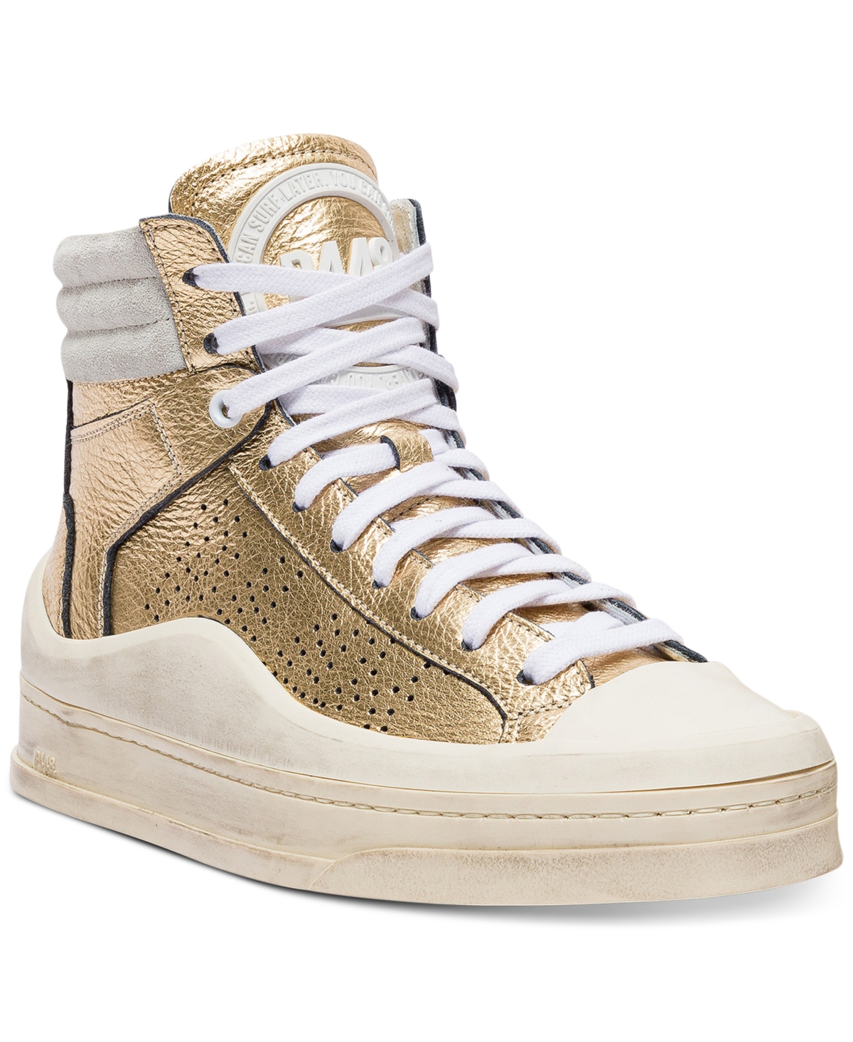 P448 Women's Rail Lace-up High-top Sneakers In Gold
