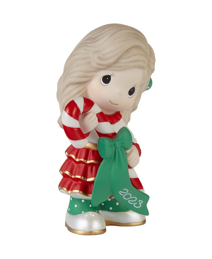 Precious Moments Baby's First Christmas Dated 2024 Girl Bisque Porcelain Ornament | Holiday Décor & Gifts | Newborn Gift