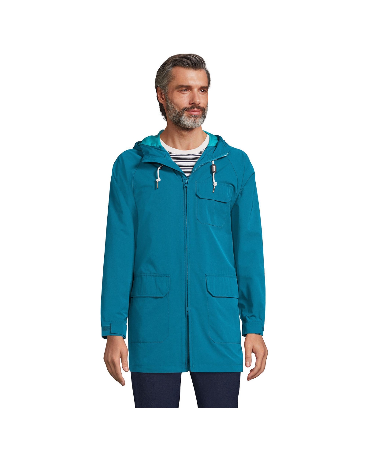 Men's Water Resistant Parka - Dark peacock