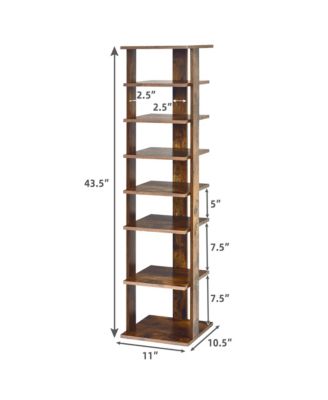 7-Tier Shoe Rack Free Standing Shelf Storage Tower