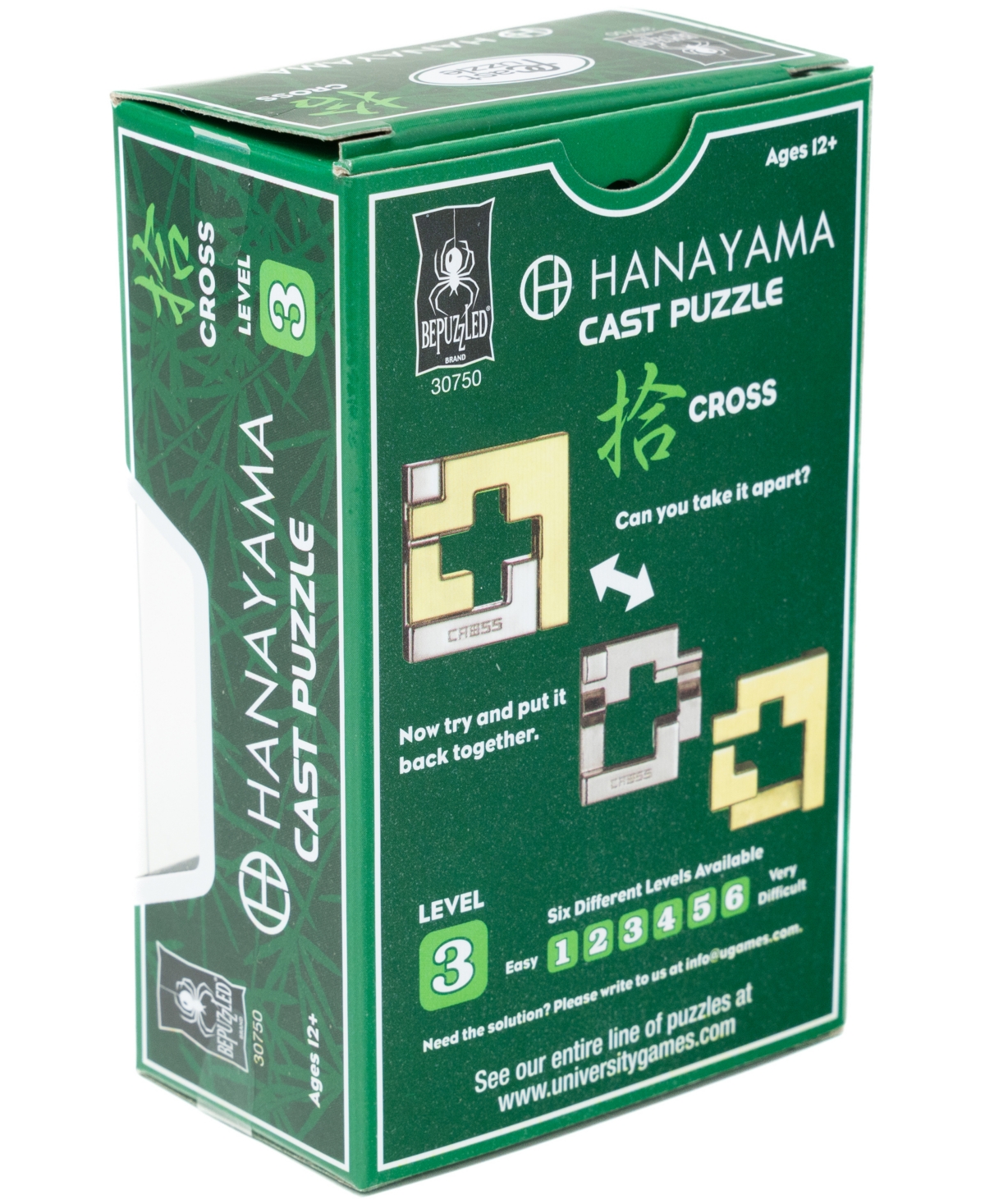 Shop University Games Bepuzzled Hanayama Level 3 Cast Puzzle, Cross In No Color