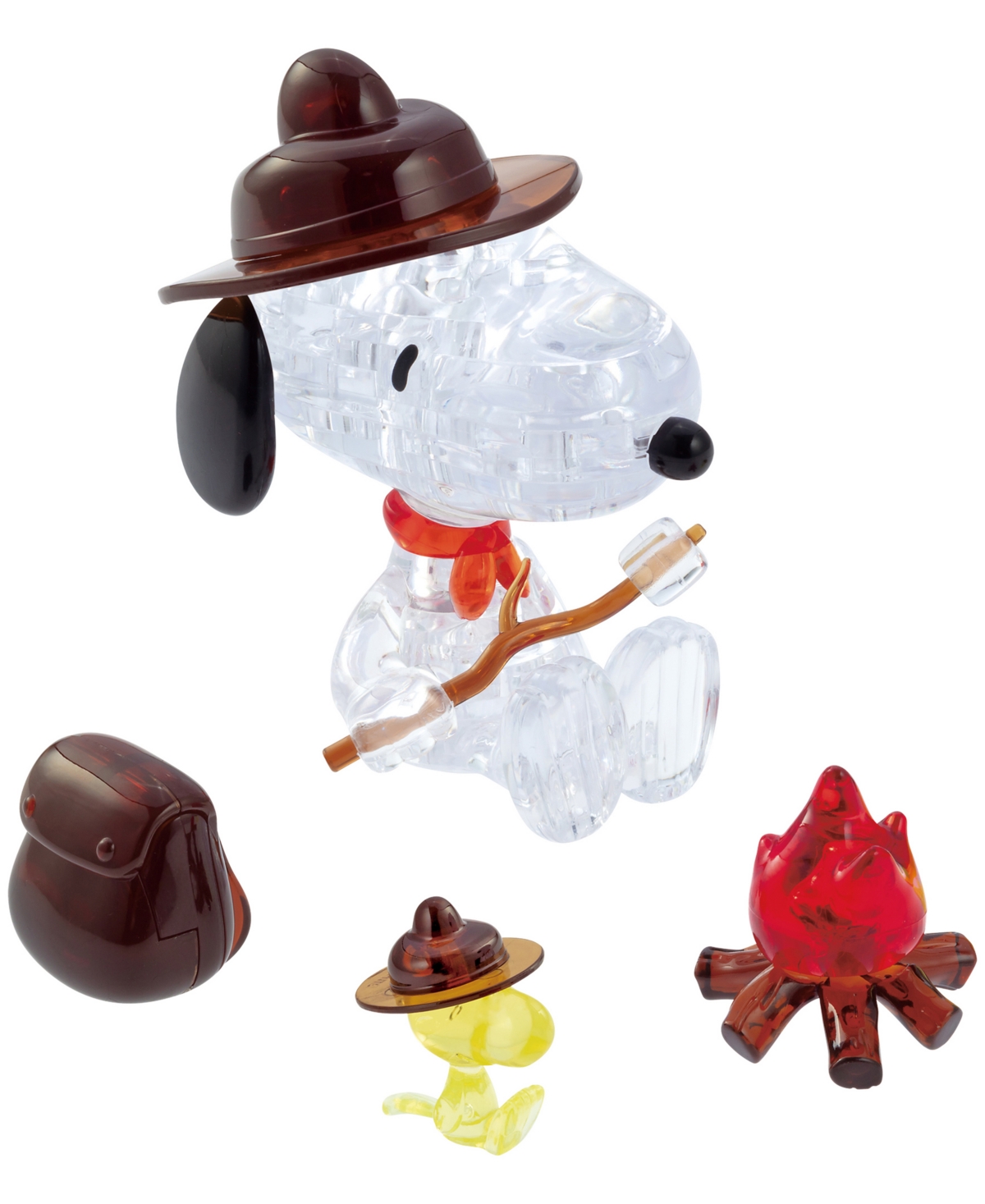 University Games Kids' Bepuzzled 3d Crystal Puzzle Peanuts Snoopy Campfire, 43 Pieces In No Color