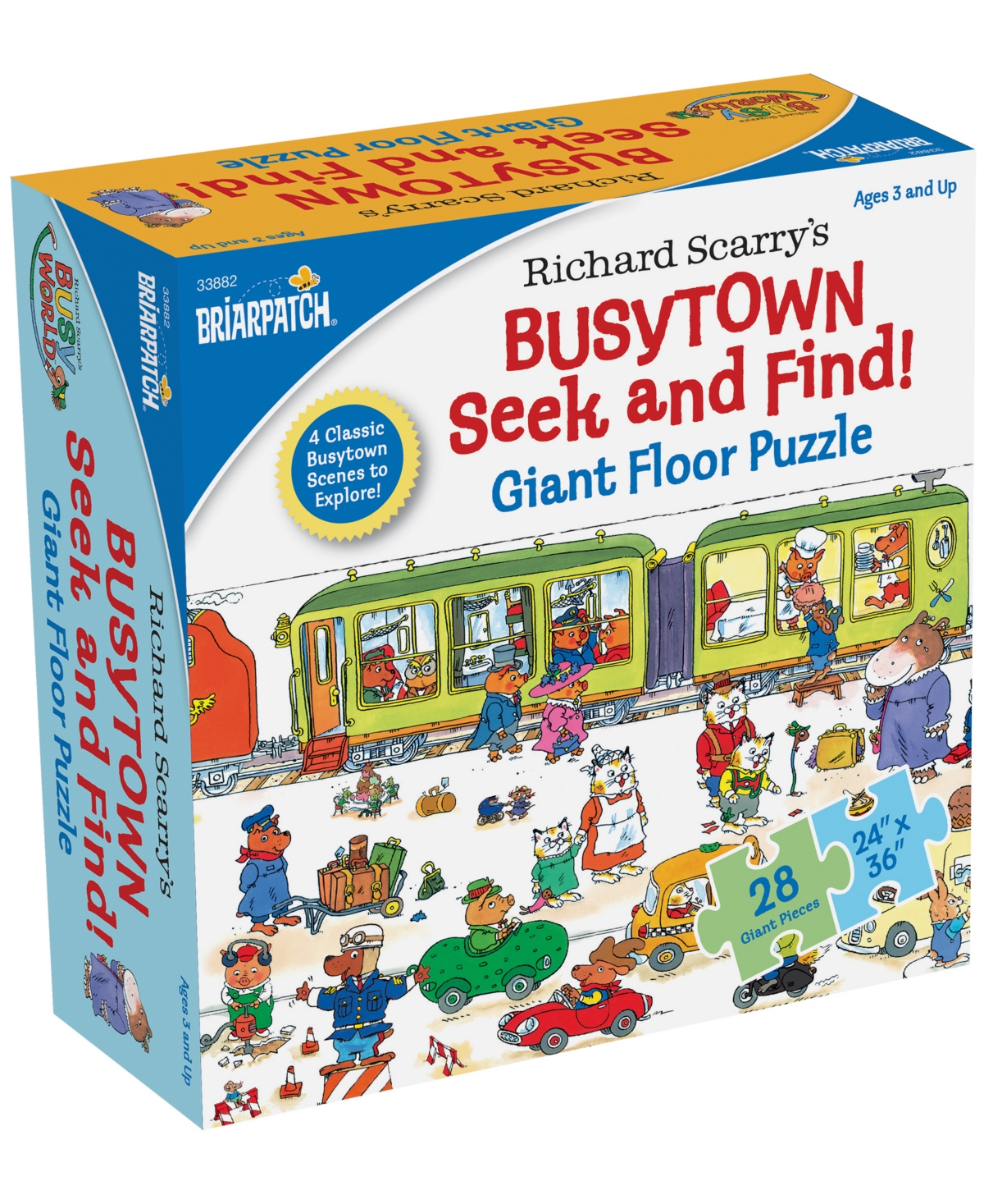 University Games Babies' Briarpatch Richard Scarry's Busytown Seek And Find Giant Floor Puzzle, 28 Pieces In No Color