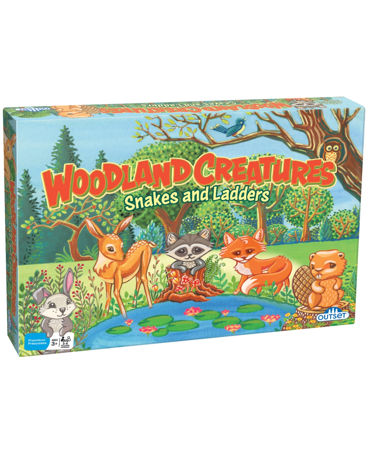 University Games Babies' Outset Media Woodland Creatures Snakes And Ladders In No Color